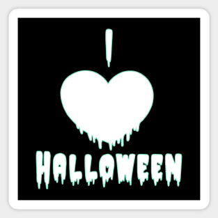 I Heart Halloween drip pastel goth kawaii love white font Sticker